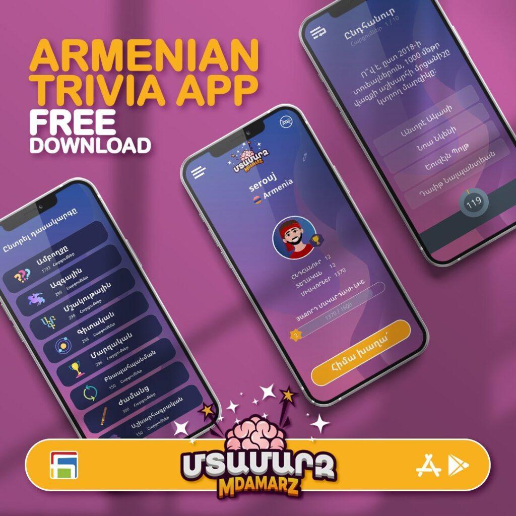 “Mdamarz” Armenian Trivia App Released